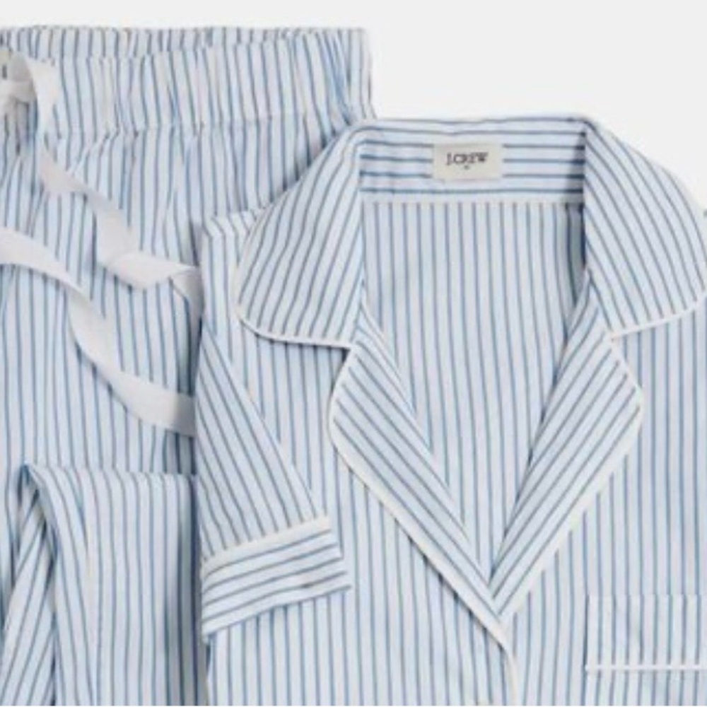 J. Crew Striped Short-Sleeve End-on-end Cotton Pajama set